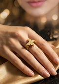 Elegant Butterfly Statement Ring (Premium Gold Finish)