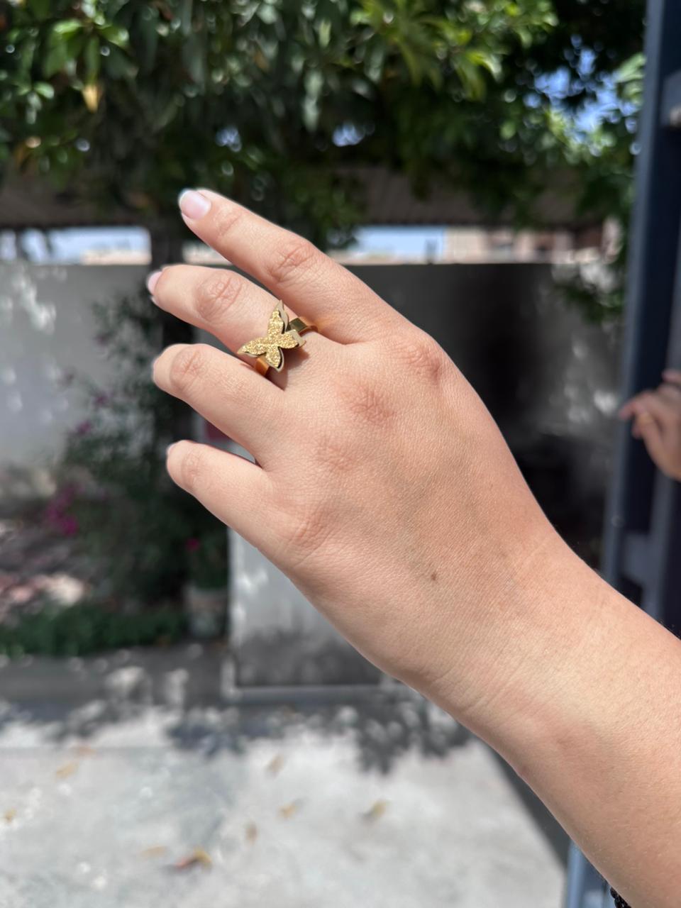 Elegant Butterfly Statement Ring (Premium Gold Finish)