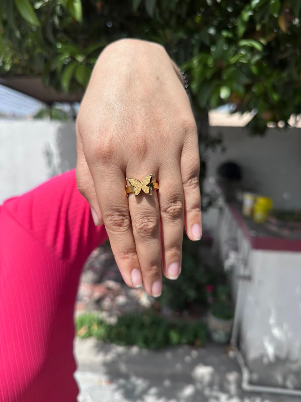 Elegant Butterfly Statement Ring (Premium Gold Finish)