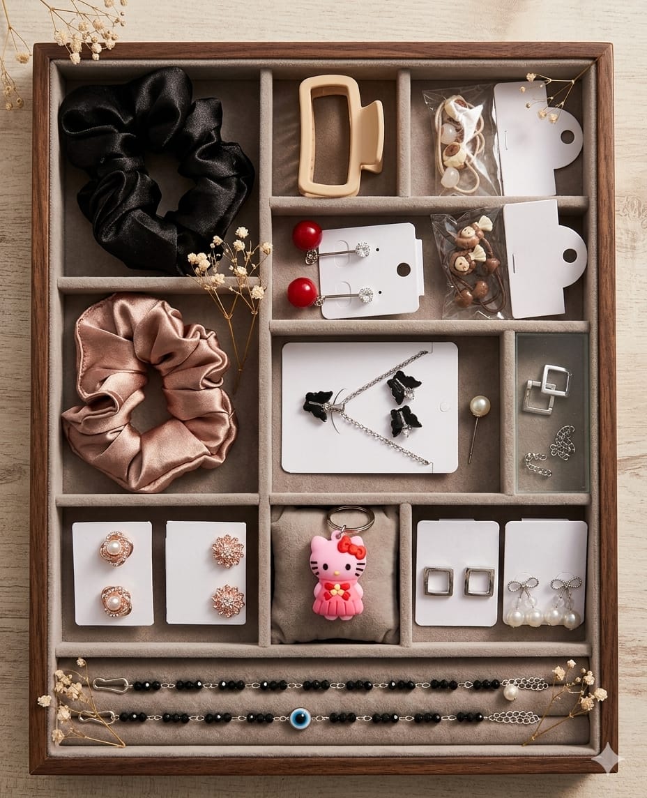 Jewellery & Hair Accessories Combo (16 Pieces Set)