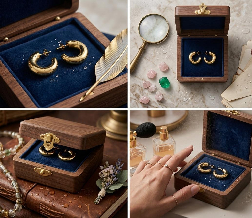 Classic Gold Colored Studs – Bold Everyday Statement