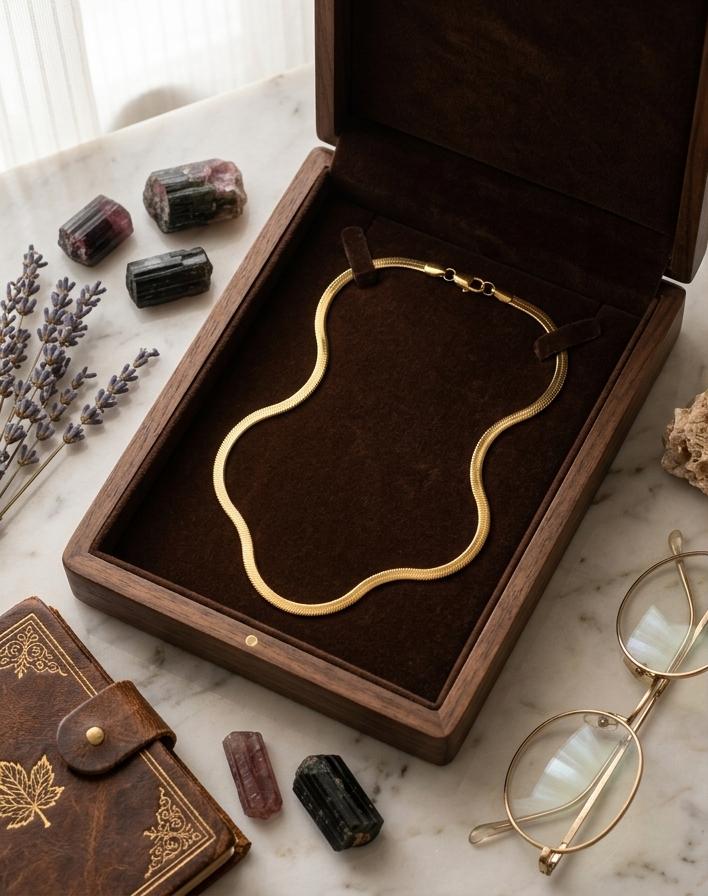 Snake Chain Necklace – Sleek Minimal Luxury