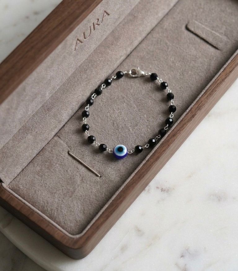 Elegant Evil Eye Beaded Bracelet